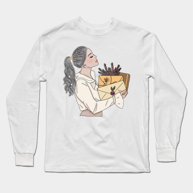 Lovely girl Long Sleeve T-Shirt by piscoletters